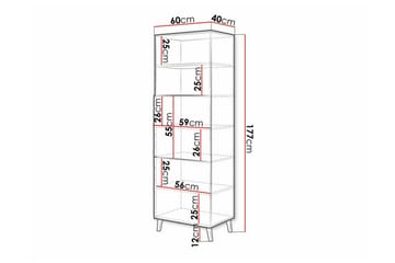 Strontian Bokhylla 60x40 cm Scandinavian Choice Graphite - Oppbevaring - Hylle - Bokhylle