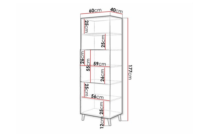 Strontian Bokhylla 60x40 cm Scandinavian Choice White - Oppbevaring - Hylle - Bokhylle