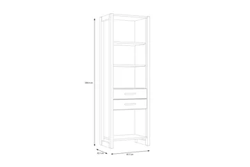Strumica Bokhylle 43x68 cm - Brun/Grå - Oppbevaring - Hylle - Bokhylle