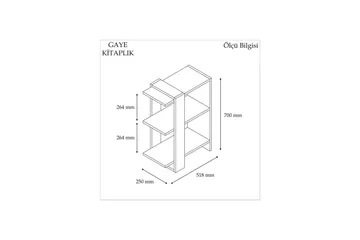 Terasa Bokhylle 52 cm - Valnøtt|Grå - Oppbevaring - Hylle - Bokhylle