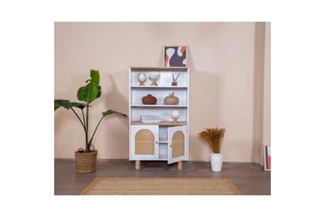 Bokhylle Terra Hvit / Eik - Hvit - Oppbevaring - Hylle - Bokhylle