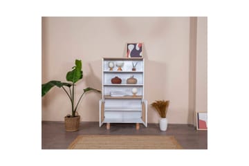 Bokhylle Terra Hvit / Eik - Hvit - Oppbevaring - Hylle - Bokhylle