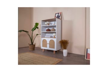 Bokhylle Terra Hvit / Eik - Hvit - Oppbevaring - Hylle - Bokhylle