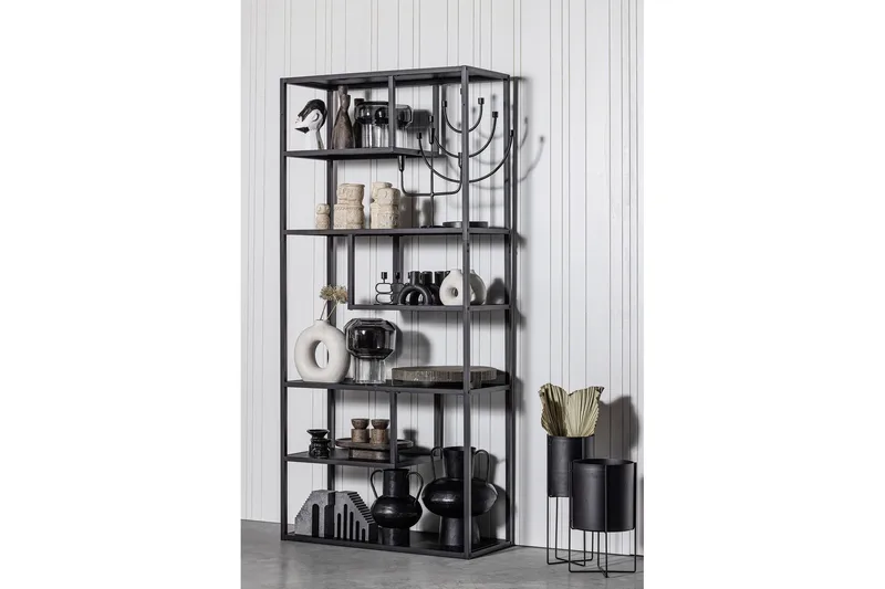 Teun Bokhylle 35x85 cm - Svart - Oppbevaring - Hylle - Bokhylle