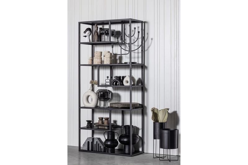 Teun Smal Bokhylle 35 cm i Metall - Sort - Oppbevaring - Hylle - Bokhylle