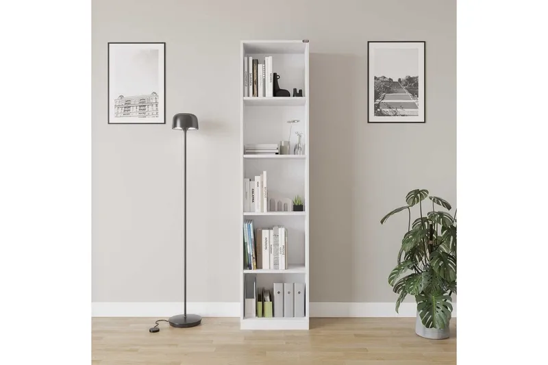 Bokhylle Ticoman Hvit - Hvit - Oppbevaring - Hylle - Bokhylle