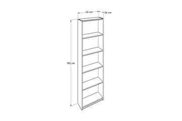 Bokhylle Ticoman Hvit - Hvit - Oppbevaring - Hylle - Bokhylle