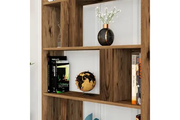 Timiza Bokhylle 90x20 cm 5 Hyller - Mørkebrun - Oppbevaring - Hylle - Bokhylle