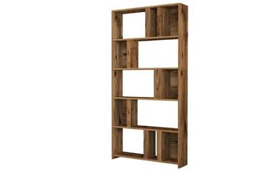 Timiza Bokhylle 90x20 cm 5 Hyller - Mørkebrun - Oppbevaring - Hylle - Bokhylle