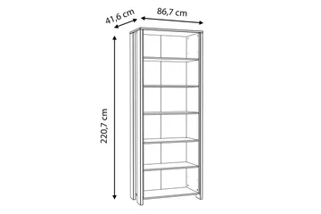 Torelles Bokhylle 42x87 cm - Brun/Grå - Oppbevaring - Hylle - Bokhylle