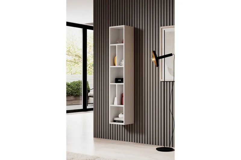 Toreno Veggmontert Bokhylle 32 cm i Malt Tre - Hvit - Oppbevaring - Hylle - Bokhylle