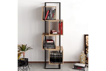 Tosches Bokhylle 52 cm - Valnøtt|Svart - Oppbevaring - Hylle - Bokhylle