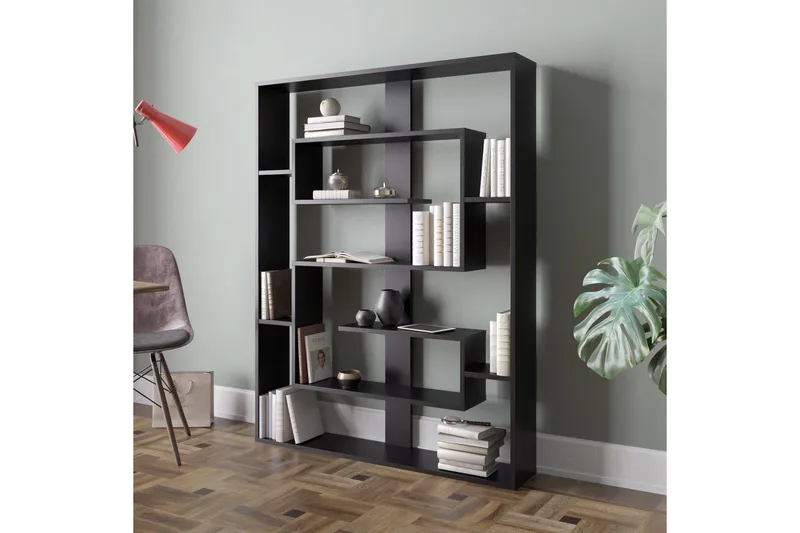 Tuskan Bokhylle 120 cm - Svart - Oppbevaring - Hylle - Bokhylle