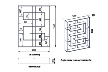 Tuskan Bokhylle 120 cm - Svart - Oppbevaring - Hylle - Bokhylle