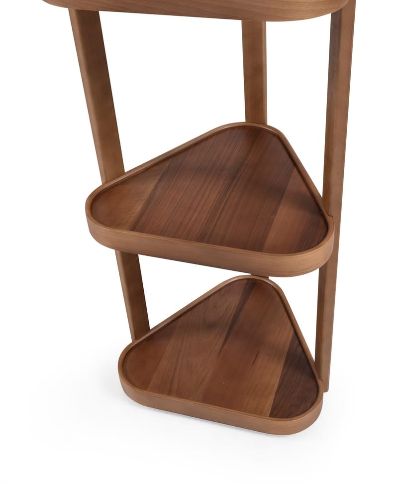 Bokhylle Wallxpert Polo Ucgen (46 x 150 x 46 cm) Valnøtt - Valnøtt - Oppbevaring - Hylle - Hjørnehylle