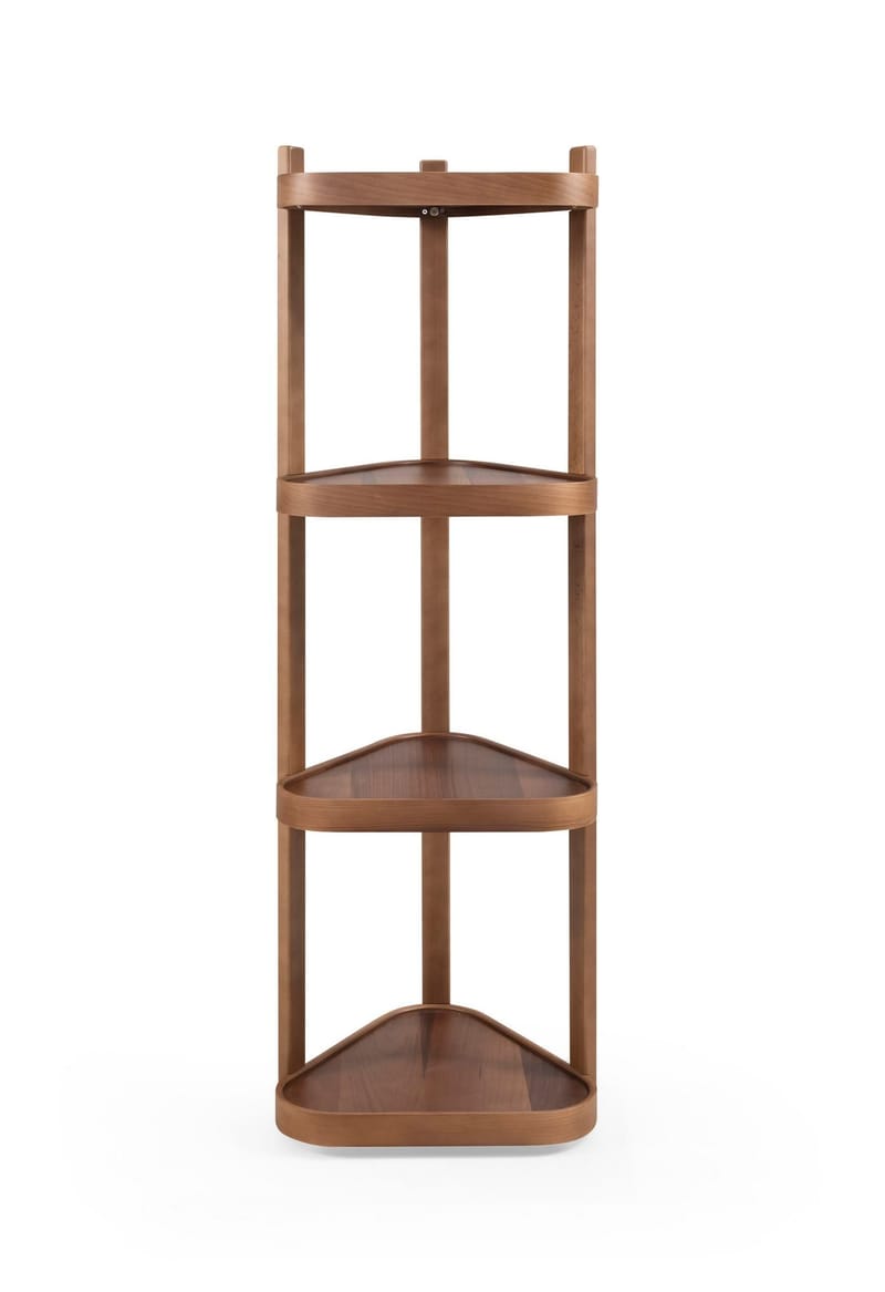 Bokhylle Wallxpert Polo Ucgen (46 x 150 x 46 cm) Valnøtt - Valnøtt - Oppbevaring - Hylle - Hjørnehylle