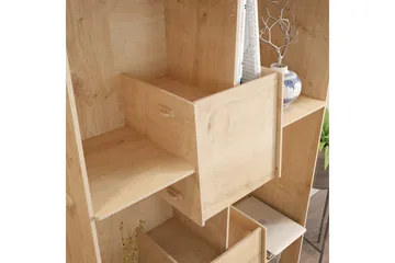 Bokhylle Pana Eik - Mellomfarget tre - Oppbevaring - Hylle - Bokhylle