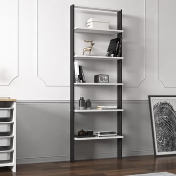 Branik Bokhylle 61x180x25 cm - Antrasitt og hvit - Oppbevaring - Hylle - Bokhylle