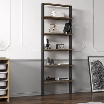 Branik Bokhylle 61x180x25 cm - Antrasitt/Antikk valnøtt - Oppbevaring - Hylle - Bokhylle