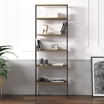 Branik Bokhylle 61x180x25 cm - Antrasitt/Antikk valnøtt - Oppbevaring - Hylle - Bokhylle