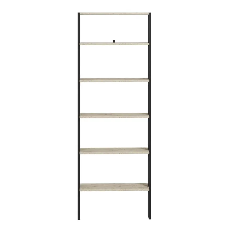 Branik Bokhylle 61x180x25 cm - Travertin/Antrasitt - Oppbevaring - Hylle - Bokhylle