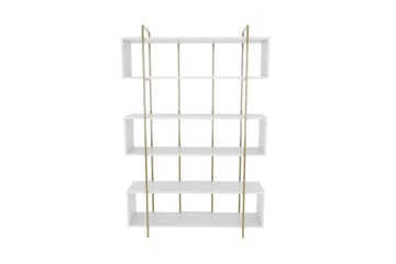Bruti Bokhylle 120 cm - Gull/Hvit - Oppbevaring - Hylle - Bokhylle