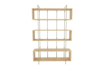 Bruti Bokhylle 120 cm i Eik - Brun|Gul - Oppbevaring - Hylle - Bokhylle