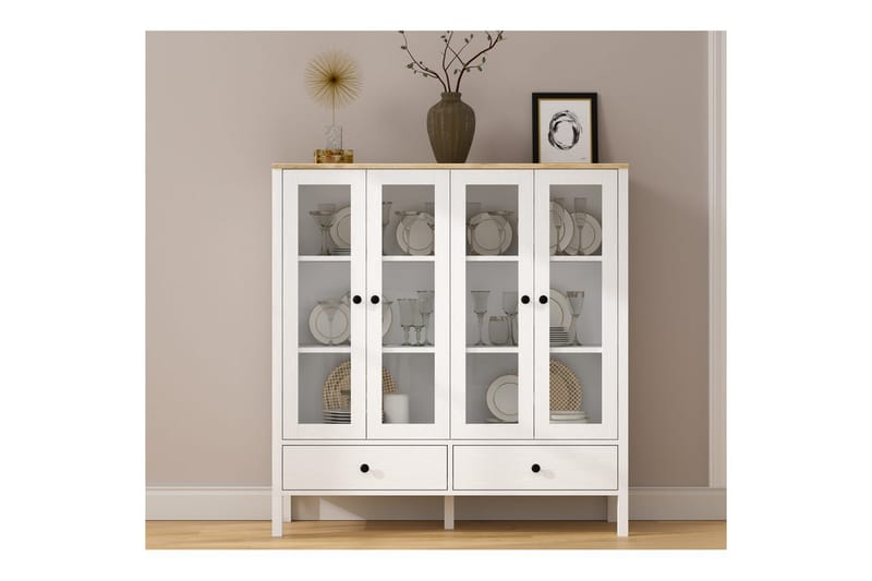 Cadrel Bokhylle 130 cm - Natur/Hvit - Oppbevaring - Hylle - Bokhylle