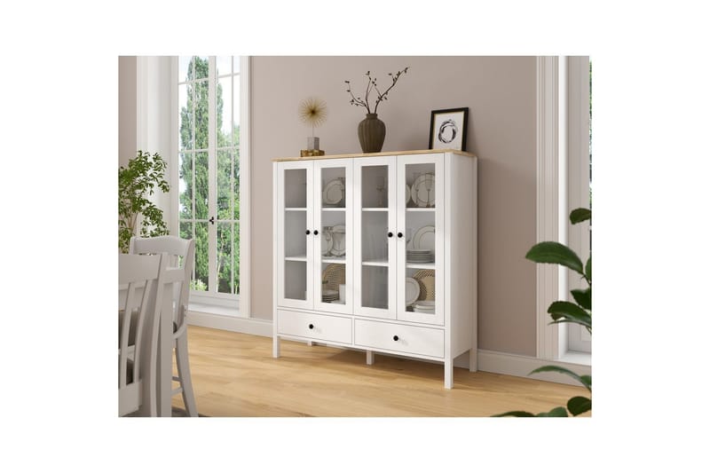 Cadrel Bokhylle 130 cm - Natur/Hvit - Oppbevaring - Hylle - Bokhylle