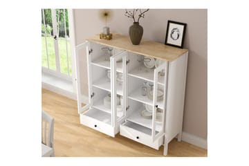 Cadrel Bokhylle 130 cm - Natur/Hvit - Oppbevaring - Hylle - Bokhylle