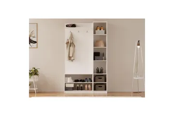 Caeton Hyllesystem 200 cm - Matt Hvit - Oppbevaring - Hylle - Hyllesystem