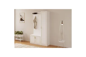 Caeton Hyllesystem 200 cm - Matt Hvit - Oppbevaring - Hylle - Hyllesystem