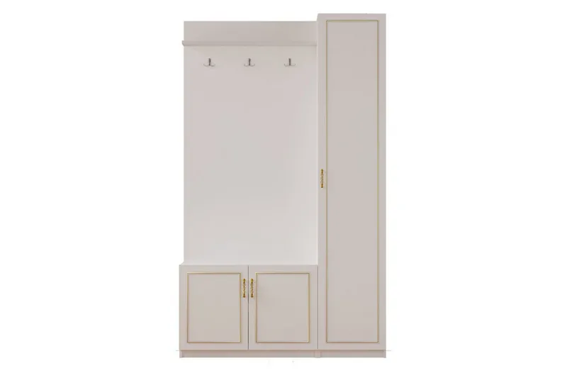 Caeton Hyllesystem 200 cm - Matt Hvit - Oppbevaring - Hylle - Hyllesystem