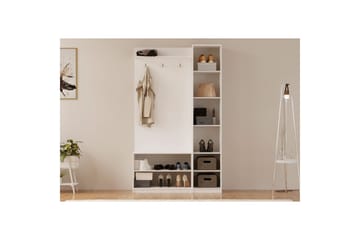 Caeton Hyllesystem 200 cm - Matt Hvit - Oppbevaring - Hylle - Hyllesystem