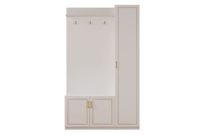 Caeton Hyllesystem 200 cm - Matt Hvit - Oppbevaring - Hylle - Hyllesystem