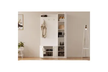 Caeton Hyllesystem 200 cm - Matt Hvit - Oppbevaring - Hylle - Hyllesystem