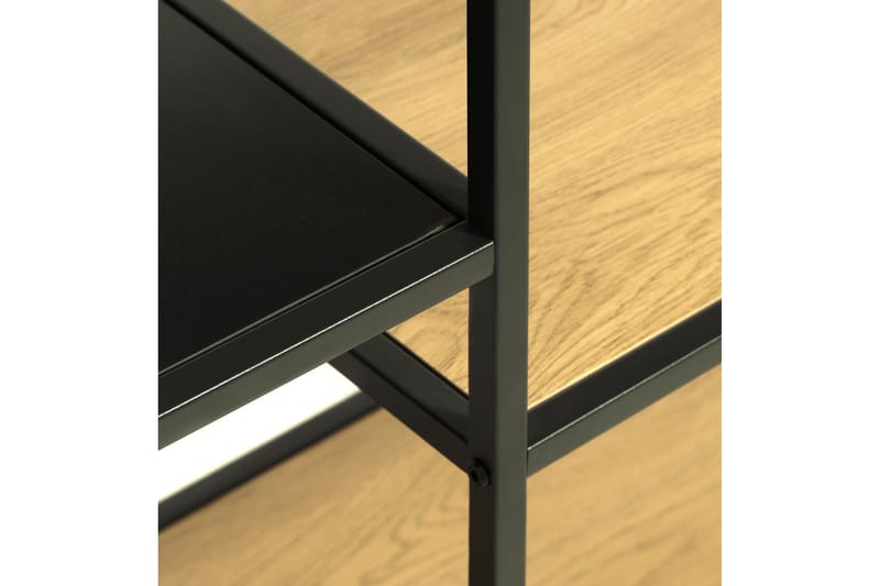 Cytis Industriell Bokhylle 80 cm i Metall med Treplate - Sort - Oppbevaring - Hylle - Bokhylle