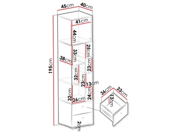 Edson Bokhylle 195 cm - Oppbevaring - Hylle - Bokhylle