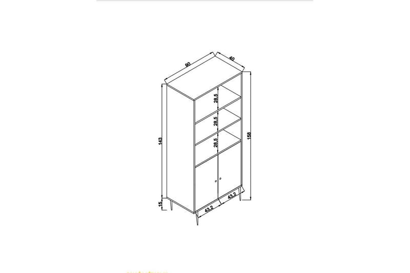 Elili Bokhylle 40 cm - Brun - Oppbevaring - Hylle - Bokhylle