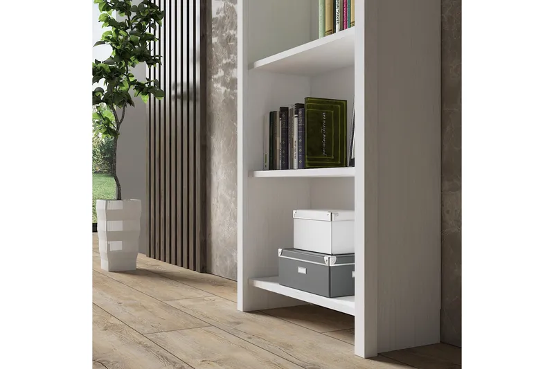 Elspet Bokhylle 64 cm - Brun/Hvit - Oppbevaring - Hylle - Bokhylle