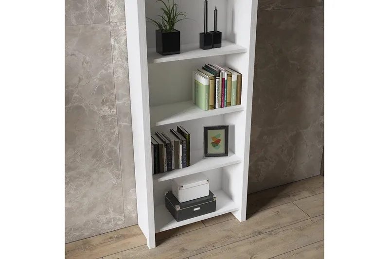 Elspet Bokhylle 64 cm - Brun/Hvit - Oppbevaring - Hylle - Bokhylle