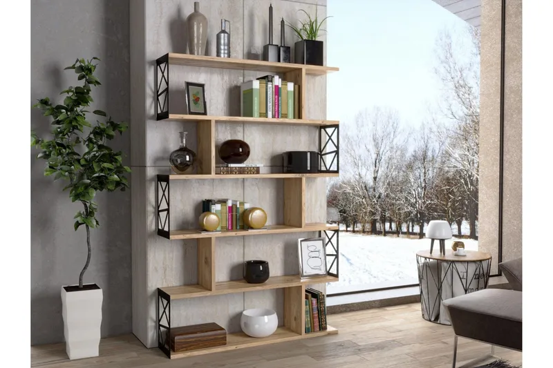 Elspet Bokhylle 90 cm - Brun - Oppbevaring - Hylle - Bokhylle