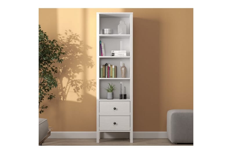 Elvan Bokhylle 50,2 cm - Natur/Hvit - Oppbevaring - Hylle - Bokhylle