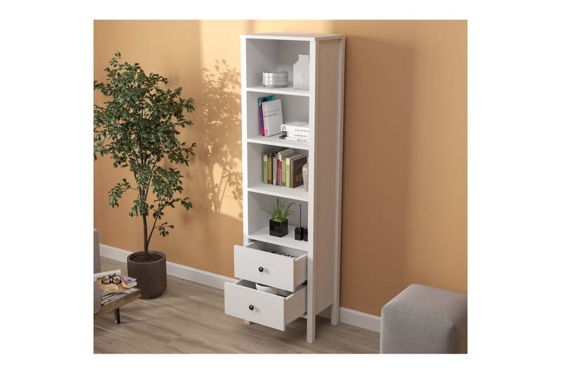 Elvan Bokhylle 50,2 cm - Natur/Hvit - Oppbevaring - Hylle - Bokhylle