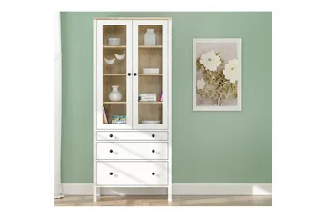 Elvan Bokhylle 83 cm - Natur/Hvit - Oppbevaring - Hylle - Bokhylle