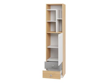 Elvaren Bokhylle 45 cm i Eik - Svart|Hvit - Oppbevaring - Hylle - Bokhylle