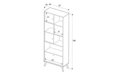 Felyra Bokhylle 67 cm - Multifarget - Oppbevaring - Hylle - Bokhylle