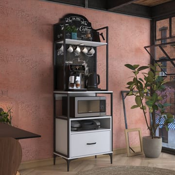Flerbruksskap Wallxpert Gala Shelf (70 x 205 x 40 cm) Hvit - Hvit - Oppbevaring - Hylle - Hyllesystem