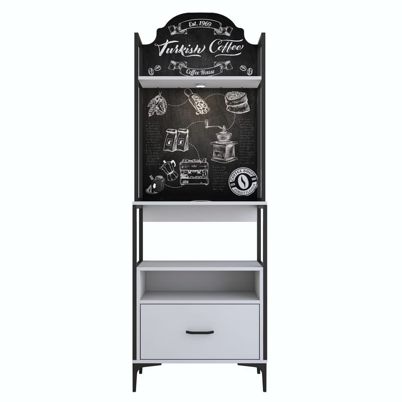 Flerbruksskap Wallxpert Gala Shelf (70 x 205 x 40 cm) Hvit - Hvit - Oppbevaring - Hylle - Hyllesystem