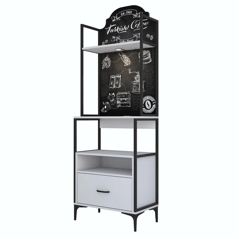 Flerbruksskap Wallxpert Gala Shelf (70 x 205 x 40 cm) Hvit, Hvit